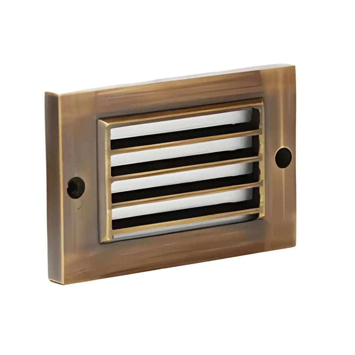 Antique Bronze LED Step Light Fixture | Brass Construction | Low Voltage