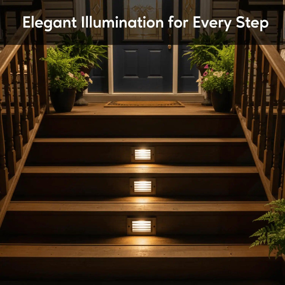 Antique Bronze LED Step Light Fixture | Brass Construction | Low Voltage