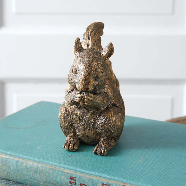 Antique Bronze Squirrel Figurine (Set of 4)