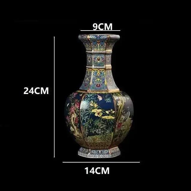 Blue Gold Ceramic Vase