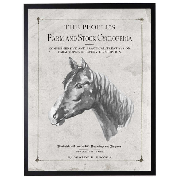 Antique Farmhouse Horse Artwork inspired by 