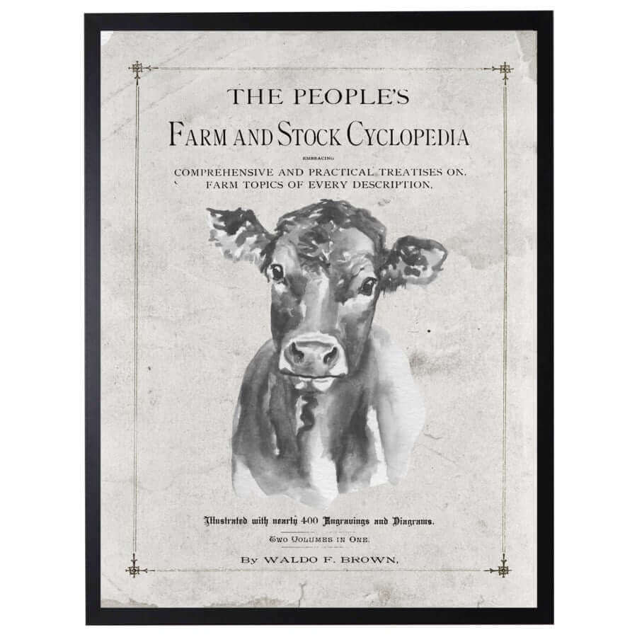 Antique Farmhouse Jersey Cow Artwork inspired by 