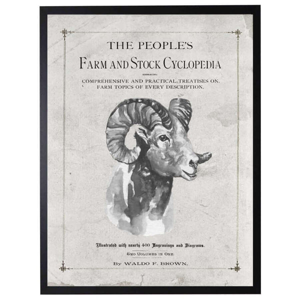 Antique Farmhouse Ram Artwork inspired by 