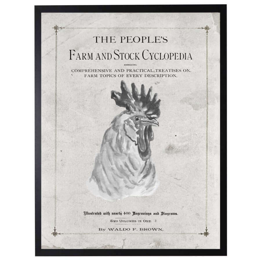 Antique Farmhouse Rooster Artwork inspired by 
