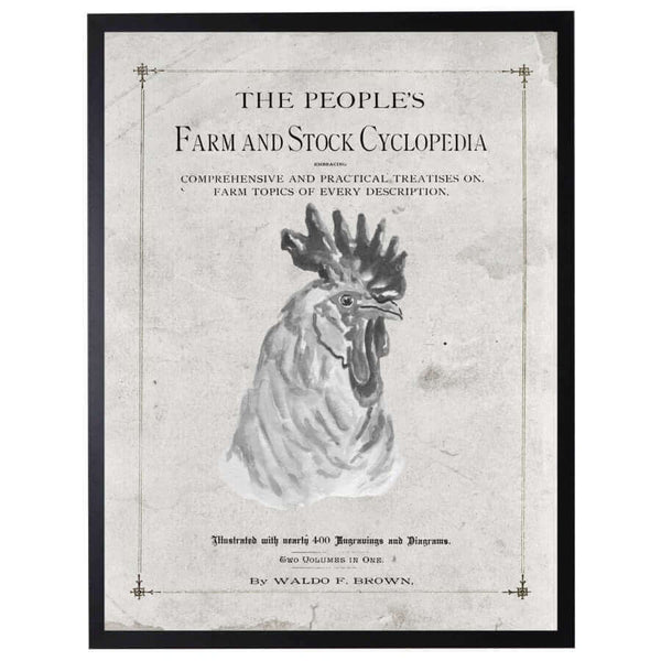 Antique Farmhouse Rooster Artwork inspired by 