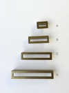 Linea Aged Brass Drawer Pulls - 1-1/4" Pull
