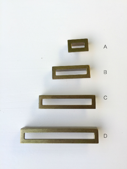 Linea Aged Brass Drawer Pulls