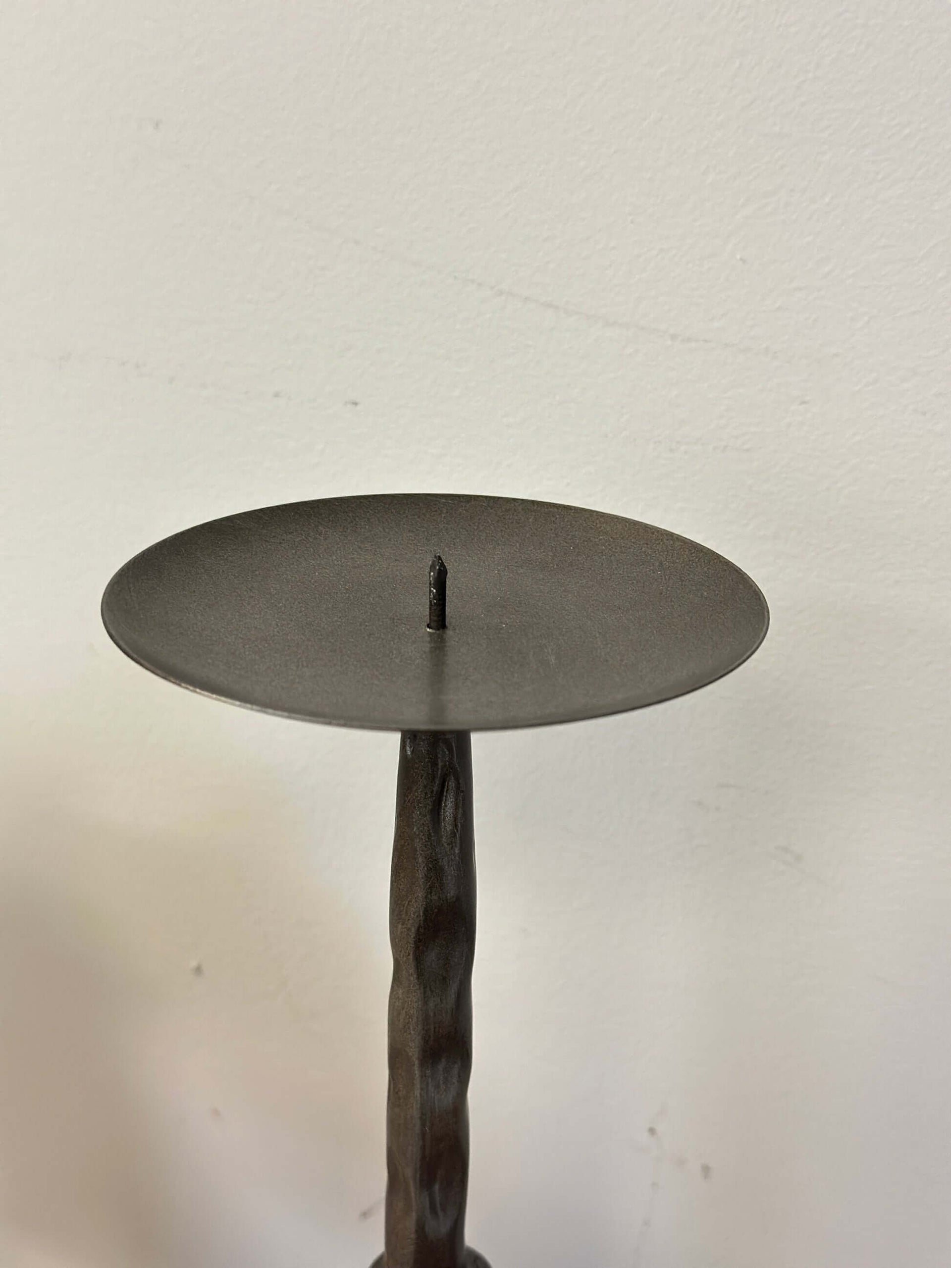 Antique Bronze Hammered Metal Candle Holders for Pillar Candles