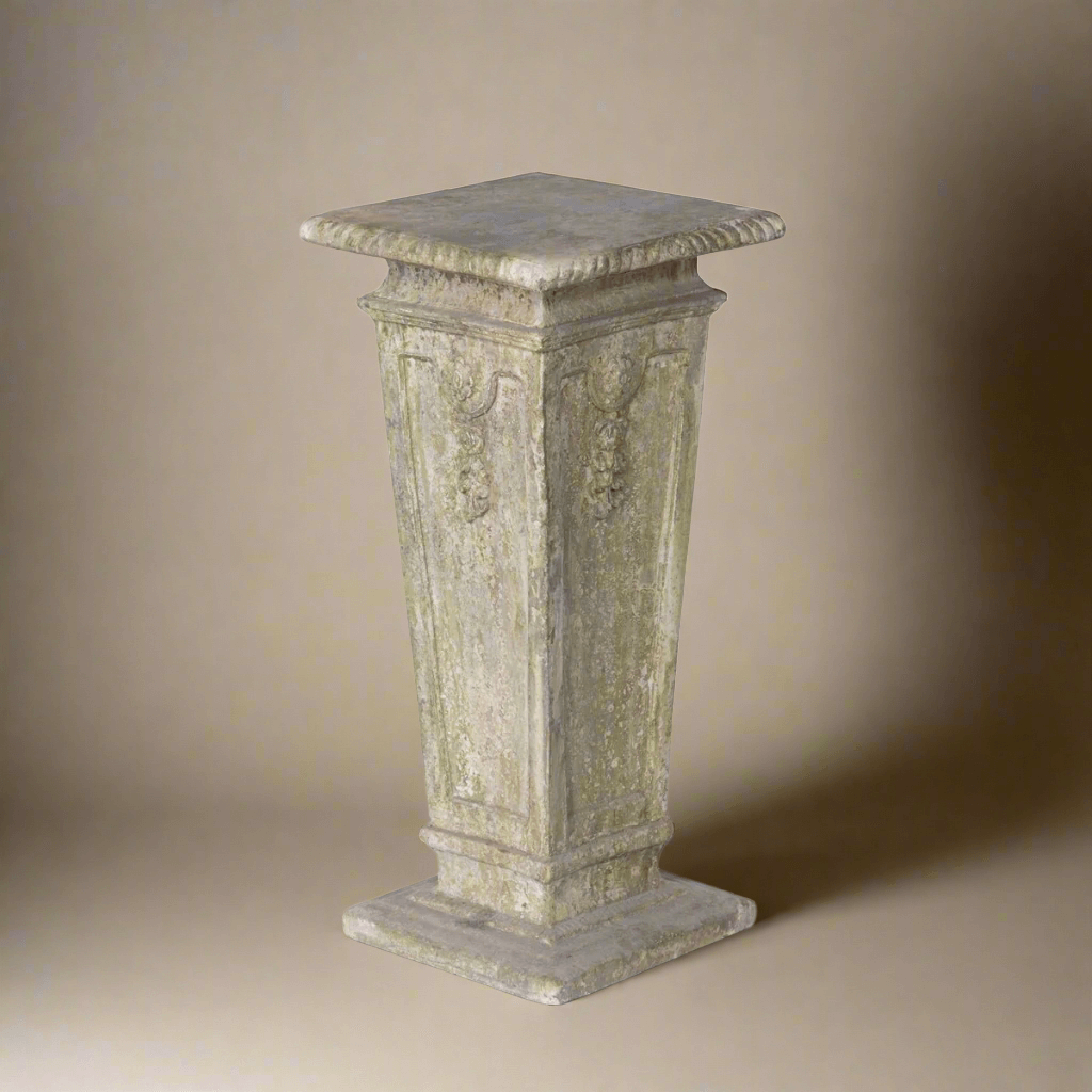 Antique European Square Garden Pedestal