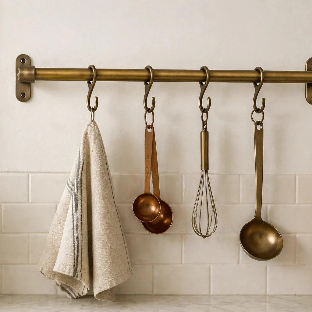 Pot Rail – Antique Brass