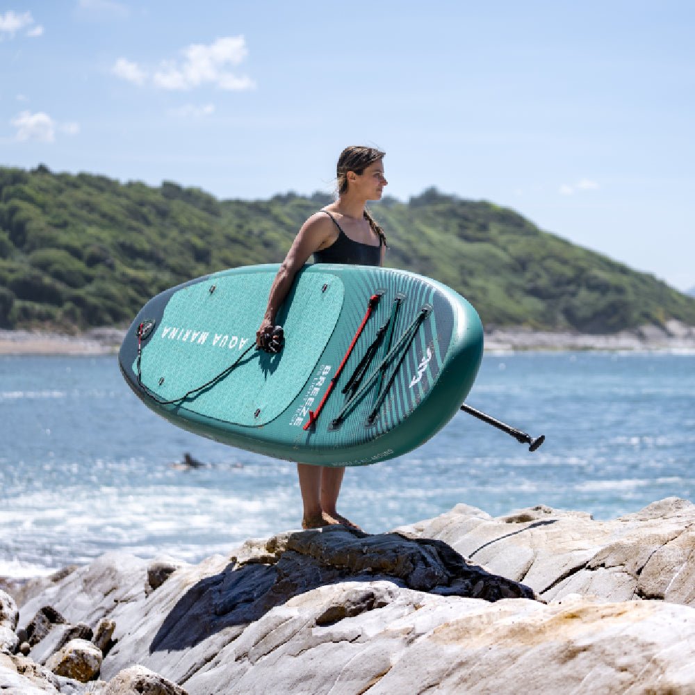 Aqua Marina Breeze BT-23BRP Green Compact Inflatable SUP With Drop Stitch Light Technology, 9FT (SAK68745)