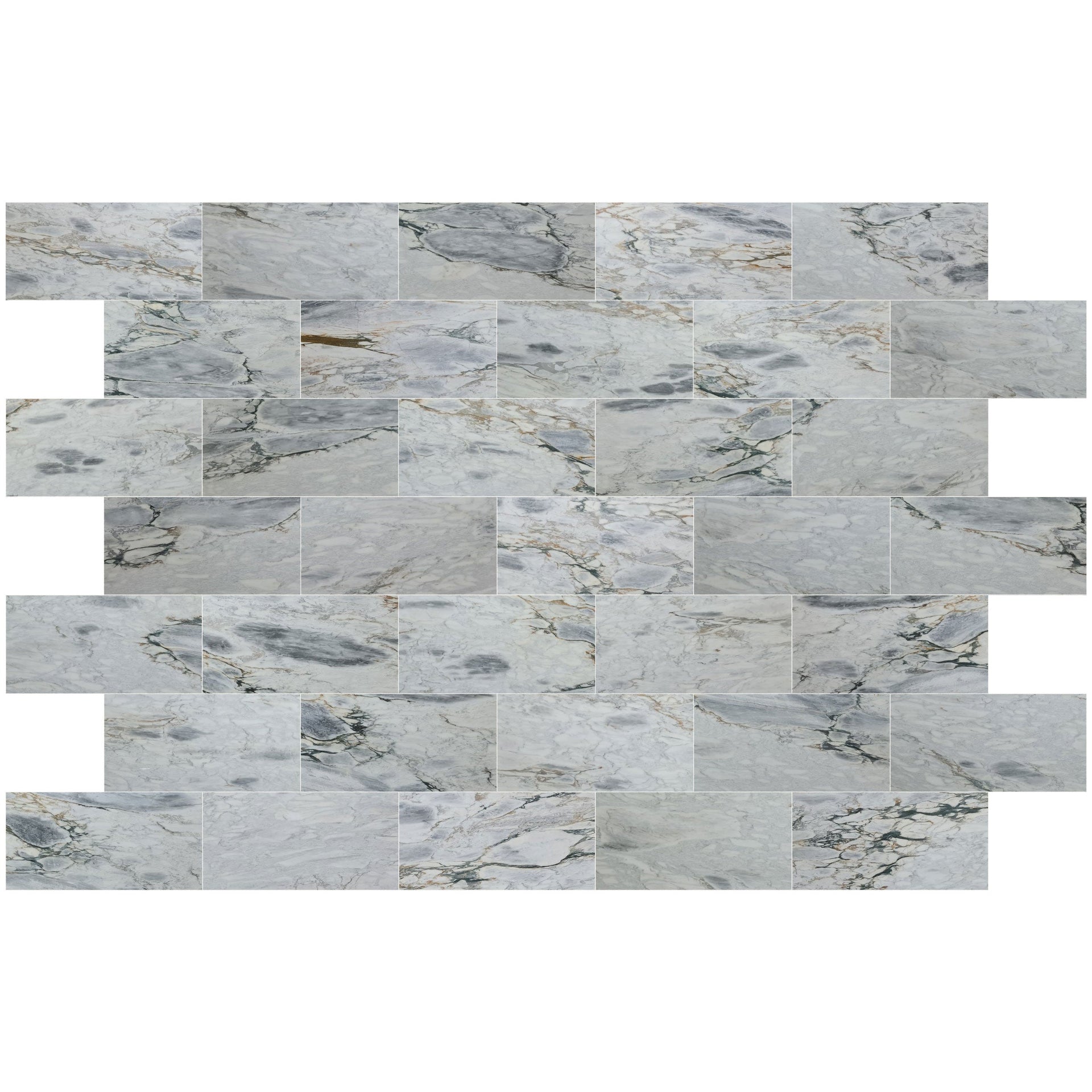 Aqua White Exotic Marble Polished Floor and Wall Tile - Large Format - Livfloors Collection