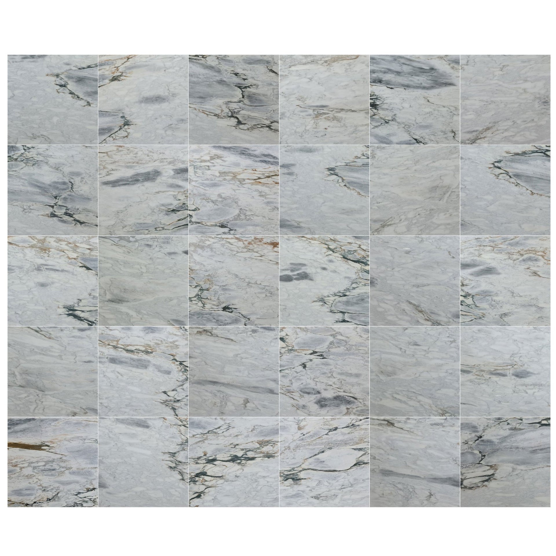 Aqua White Exotic Marble Polished Floor and Wall Tile - Large Format - Livfloors Collection
