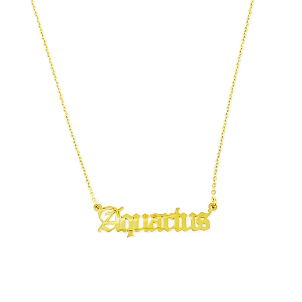 Old English Zodiac Necklace - Gifts for You 'n Me