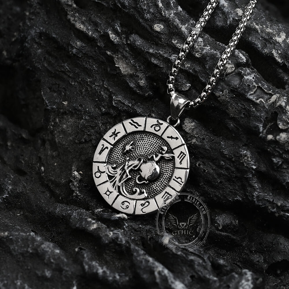 Aquarius Stainless Steel Pendant