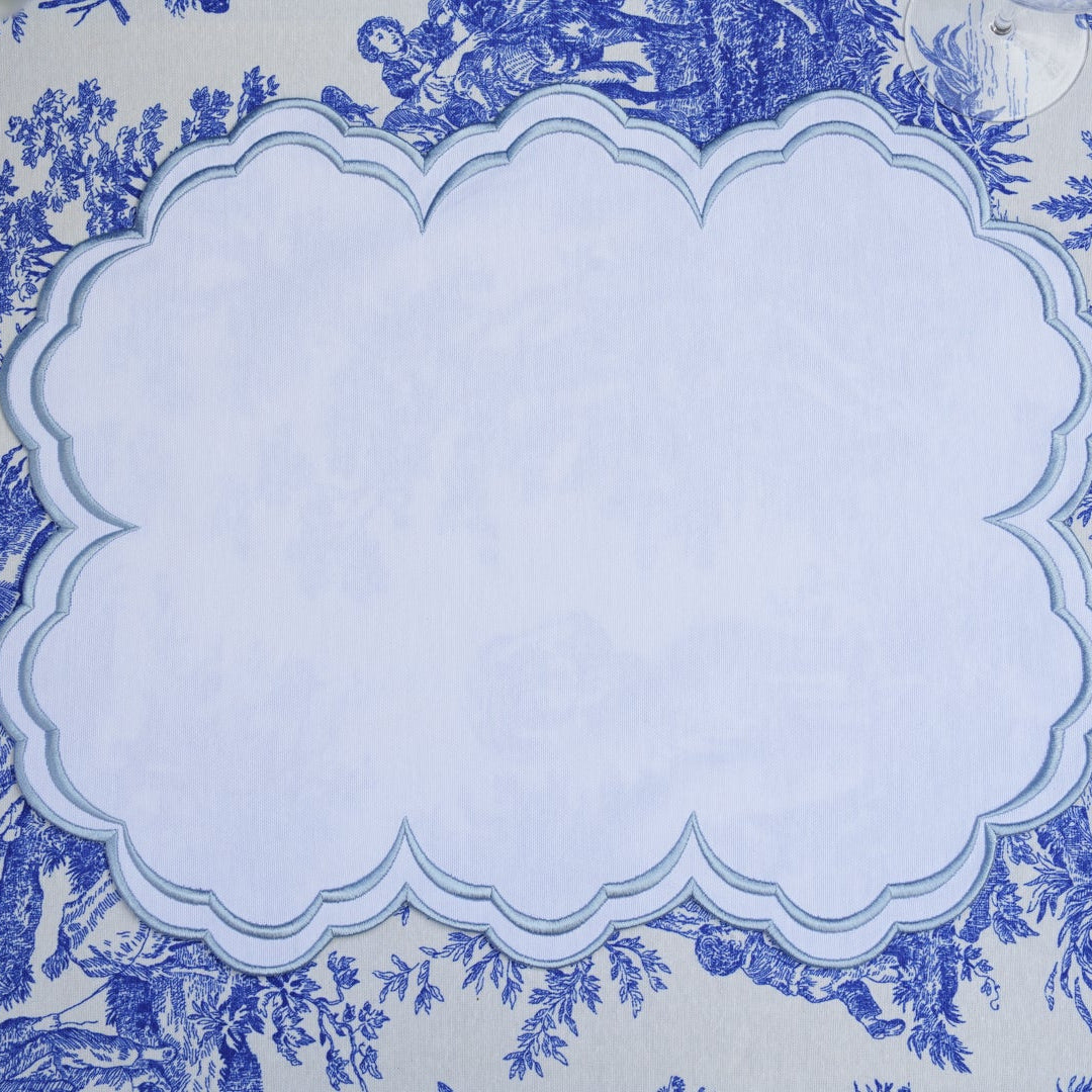 SPRING TABLE DECOR – AQUELLE WHITE RECTANGLE FABRIC PLACEMAT