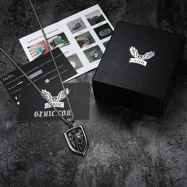 Archangel Saint Michael Shield Stainless Steel Pendant