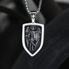 Archangel Saint Michael Shield Stainless Steel Pendant