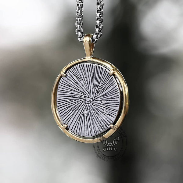 Archangel Saint Michael Stainless Steel Coin Necklace