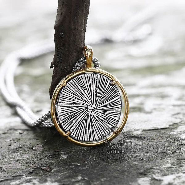 Archangel Saint Michael Stainless Steel Coin Necklace