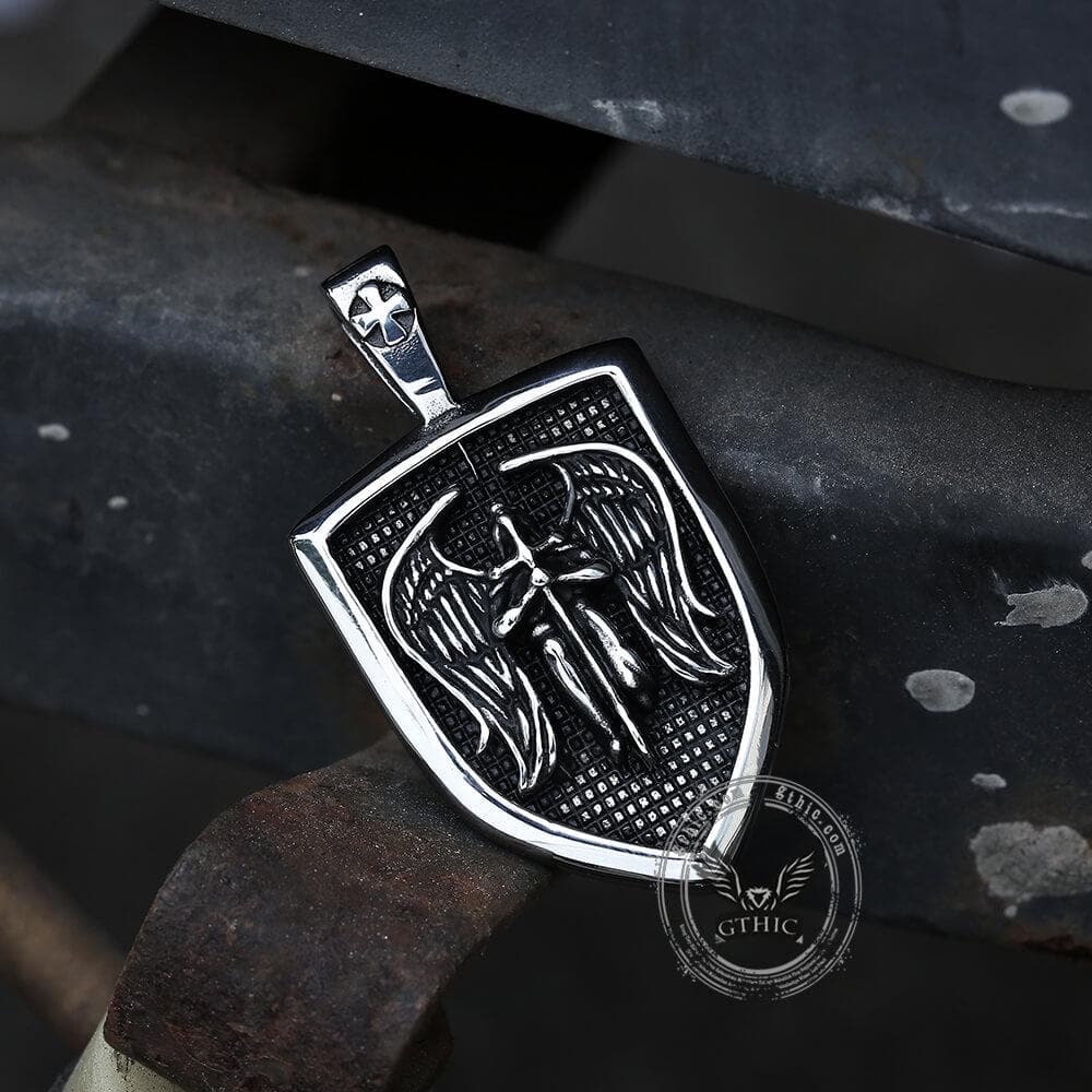 Archangel Saint Michael Sword Stainless Steel Pendant