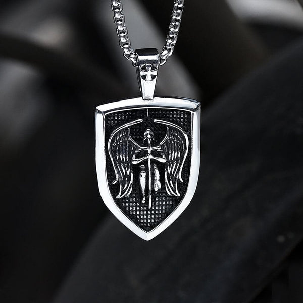 Archangel Saint Michael Sword Stainless Steel Pendant