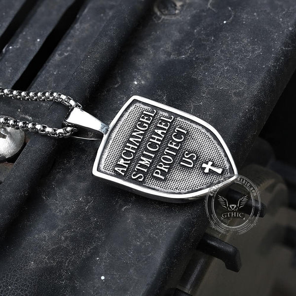 Archangel Saint Michael Sword Stainless Steel Pendant