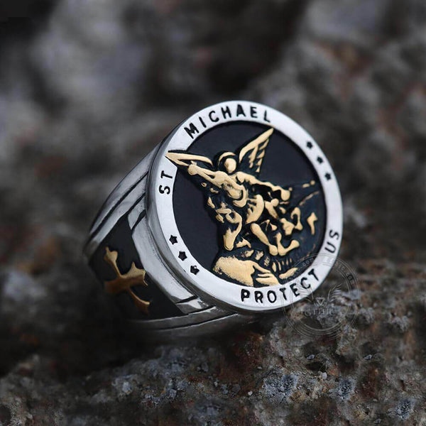 Archangel Saint Michael Stainless Steel Ring