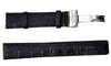 Black Genuine Calfskin Leather Band for Watches - 20 mm