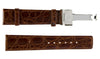 Brown Crocodile Leather Band for Watches - 20 mm