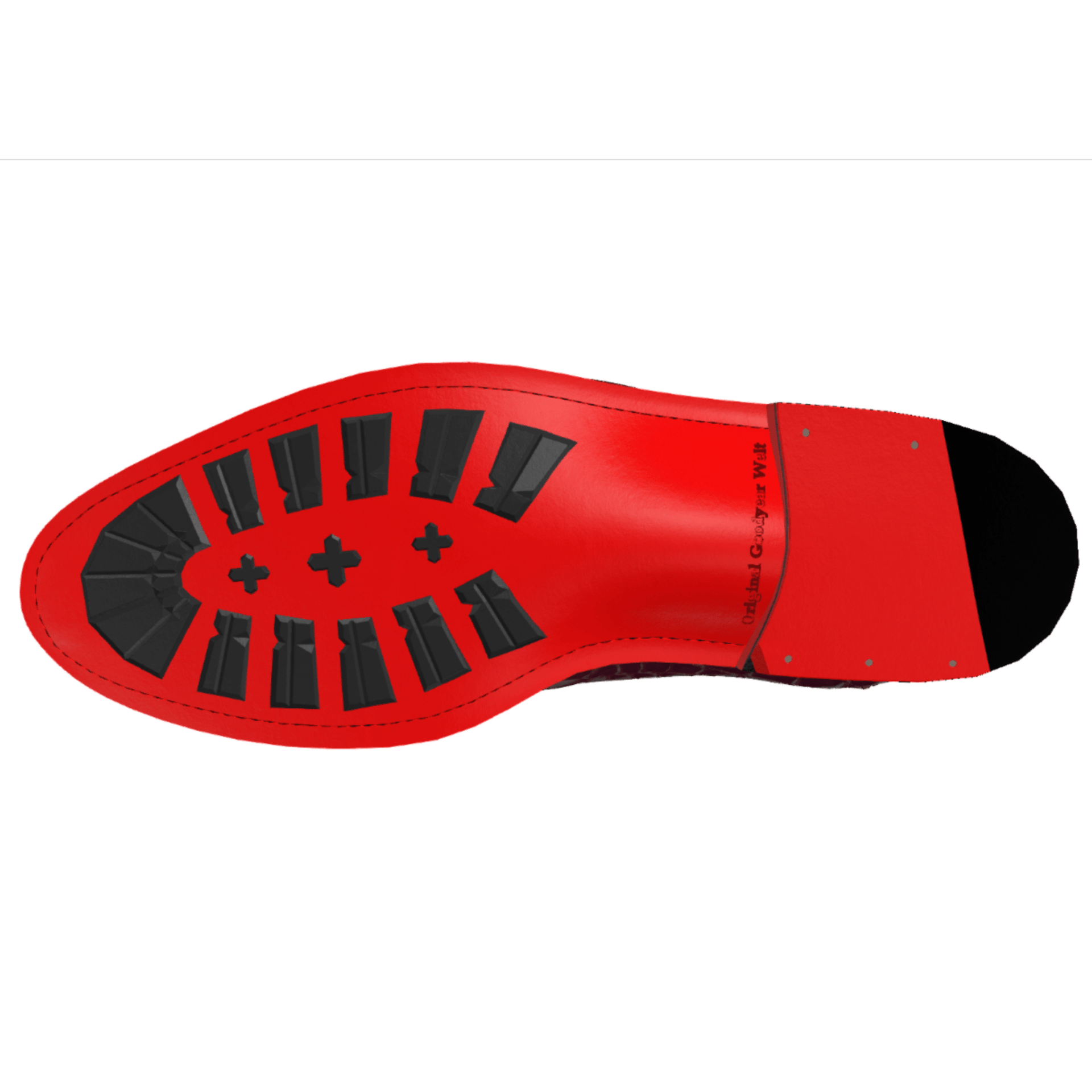 Dralyon - Real Exotic Crocodile/alligator skin leather red bottoms loafers