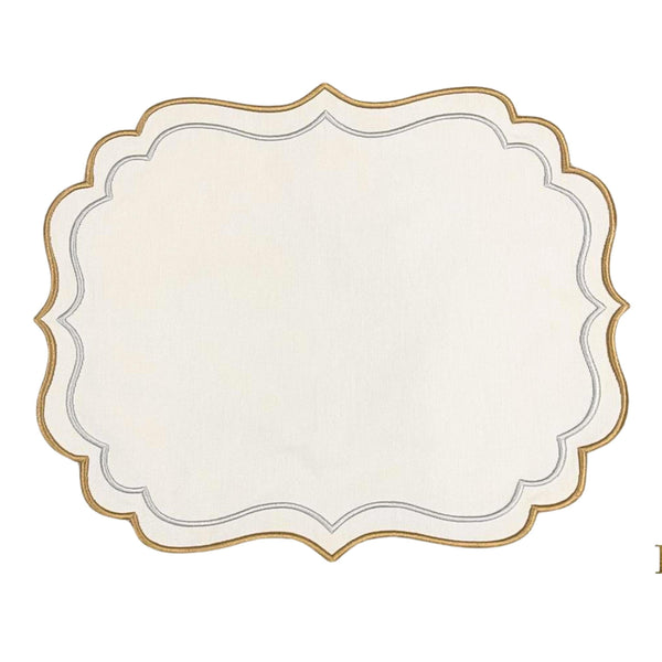 ARISTA IVORY RECTANGLE FABRIC PLACEMAT
