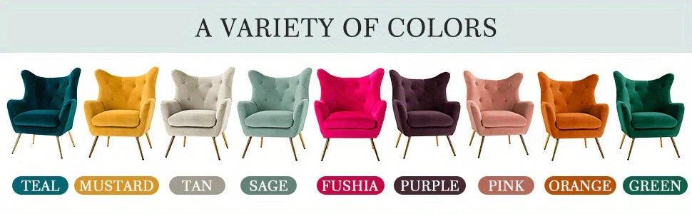 Arm Chair - Luxurious Velvet Blue