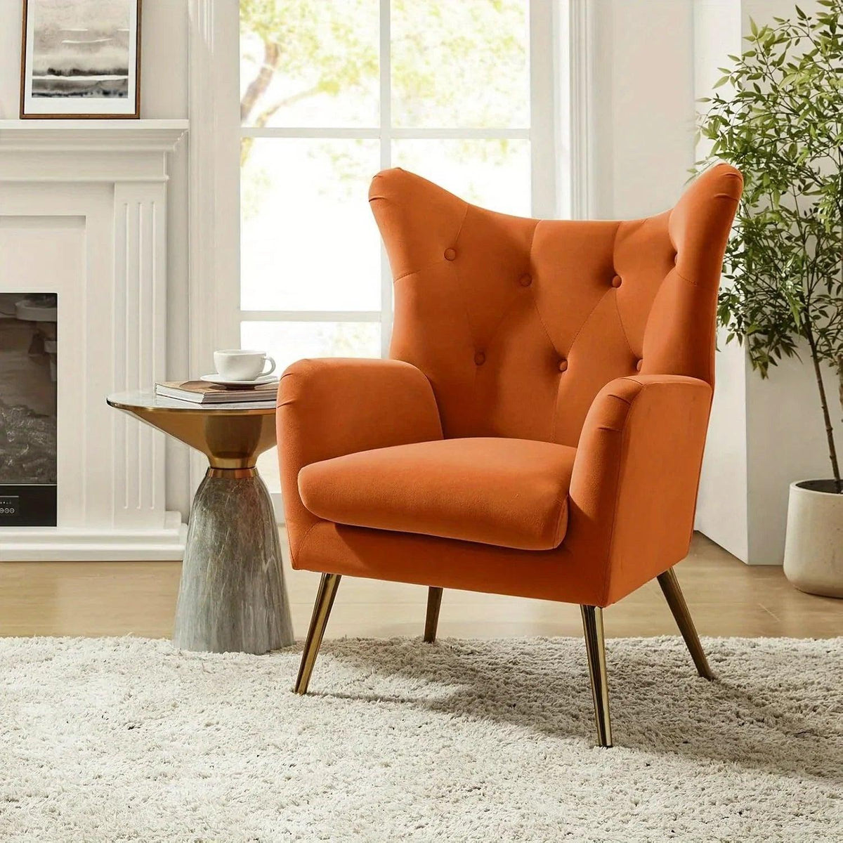 Arm Chair - Luxurious Velvet Blue