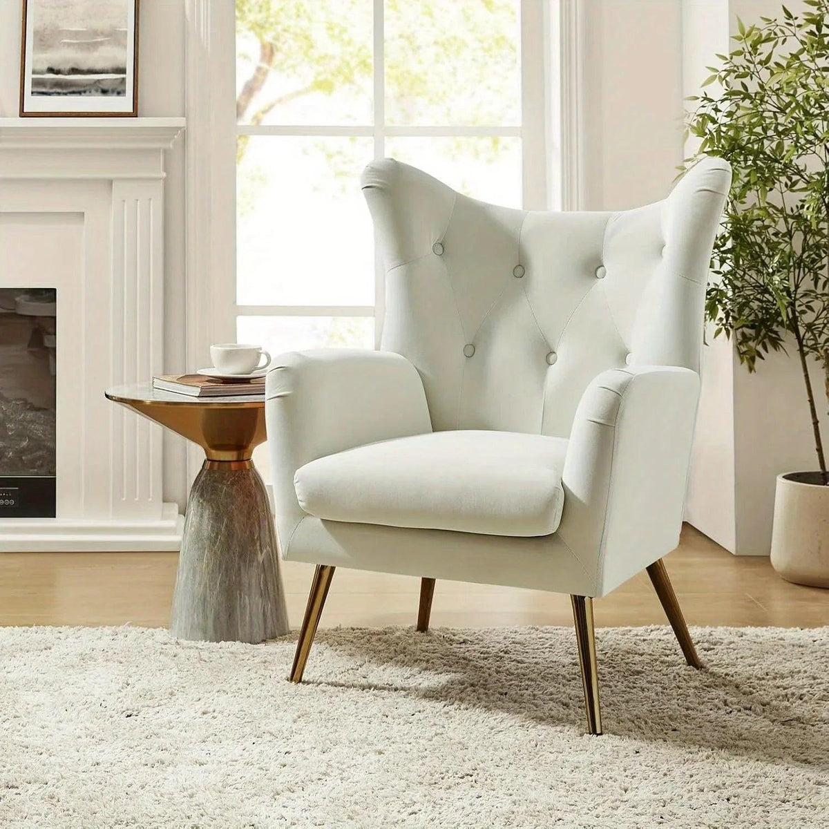 Arm Chair - Luxurious Velvet Blue