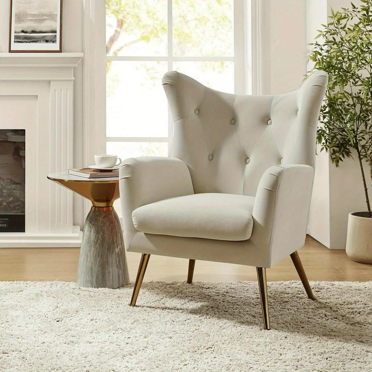 Arm Chair - Luxurious Velvet Blue