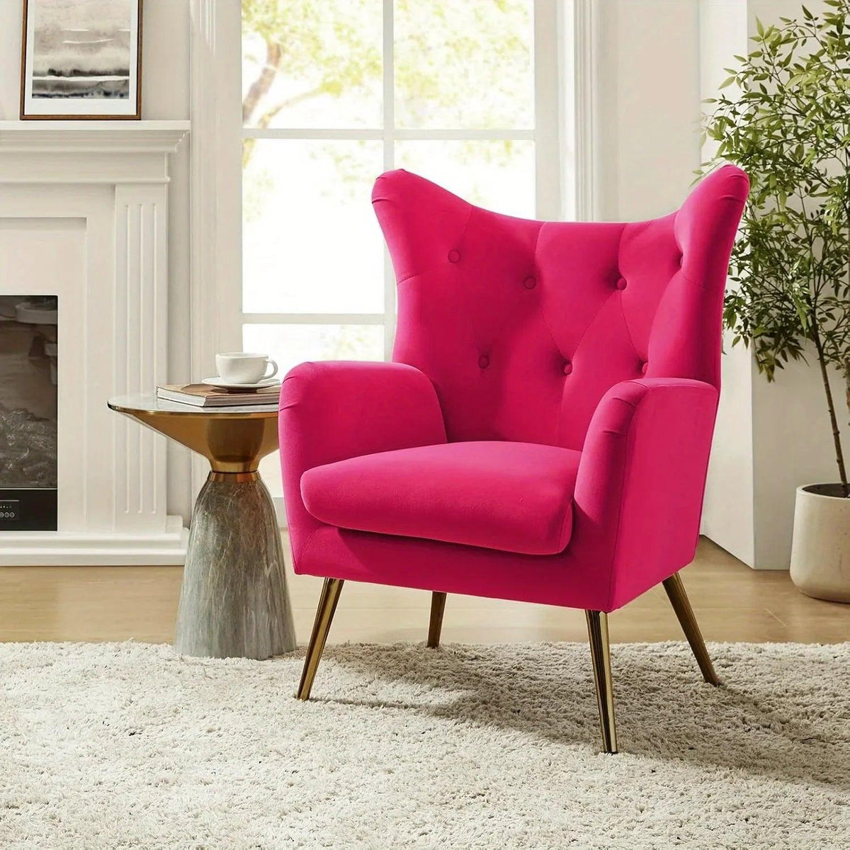 Arm Chair - Luxurious Velvet Blue