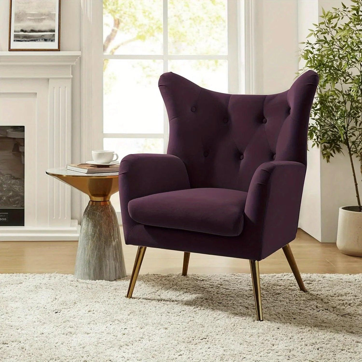 Arm Chair - Luxurious Velvet Blue
