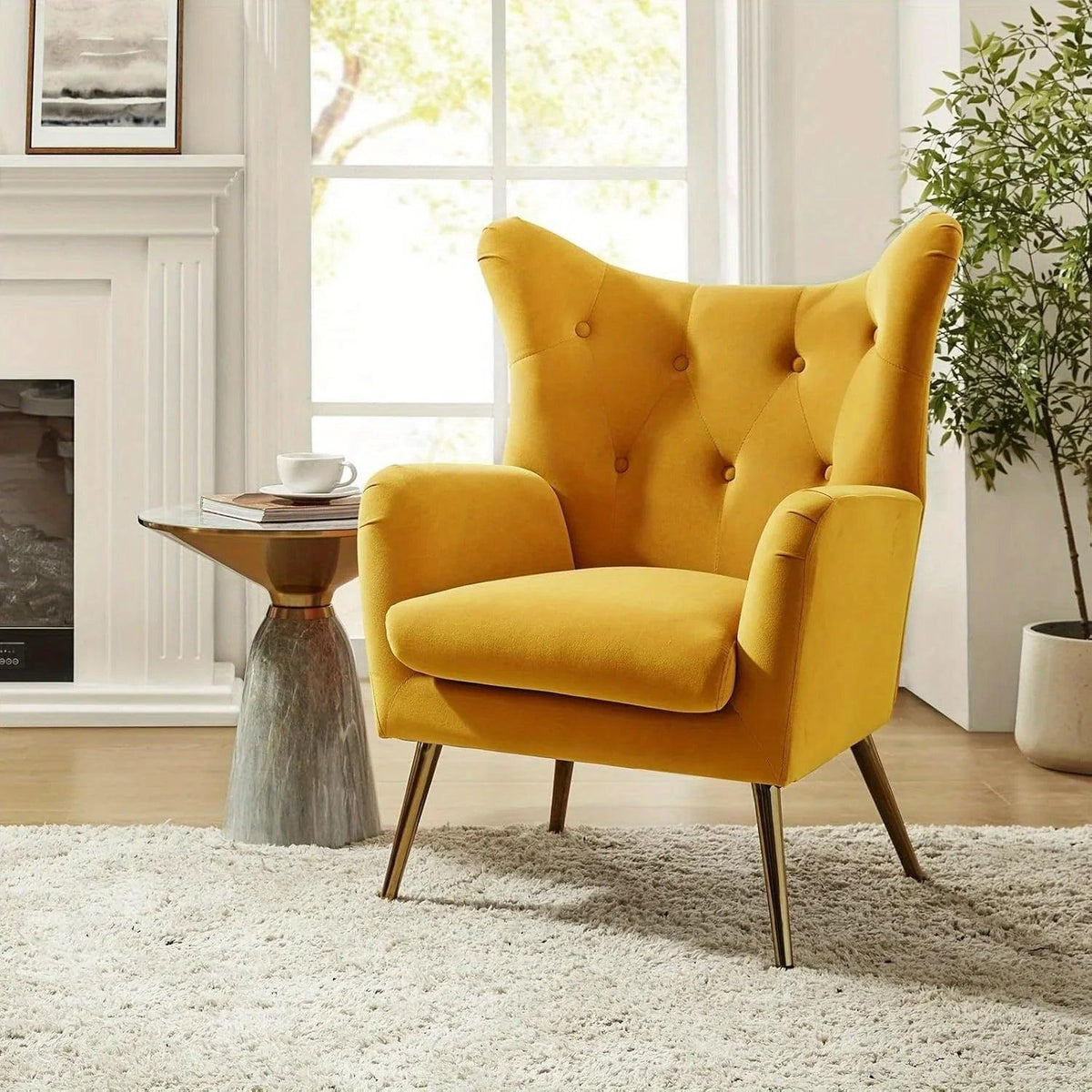 Arm Chair - Luxurious Velvet Blue