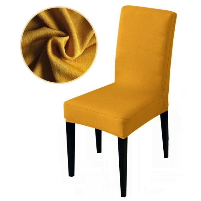 Armless Removable Washable Elastic Dinner Universal Spandex Solid Chair Slip Covers Set Colors For Choice Universal Size Chair Cover