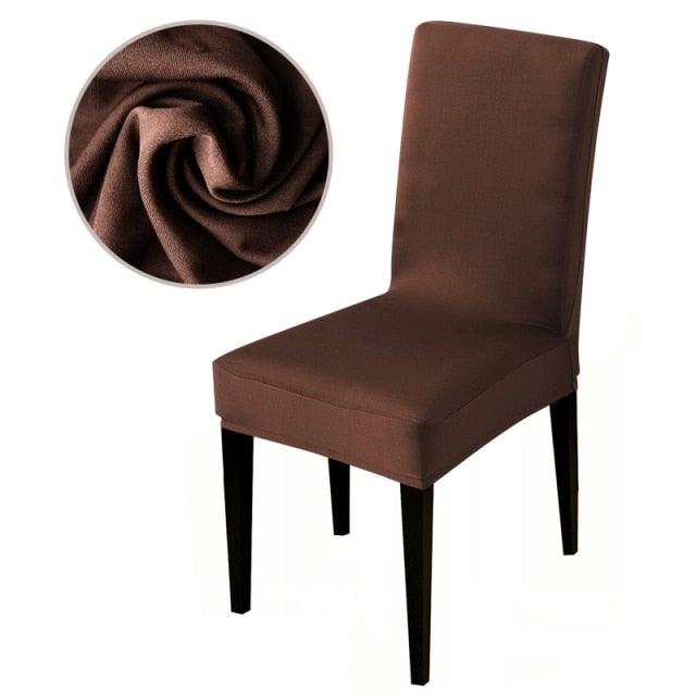 Armless Removable Washable Elastic Dinner Universal Spandex Solid Chair Slip Covers Set Colors For Choice Universal Size Chair Cover