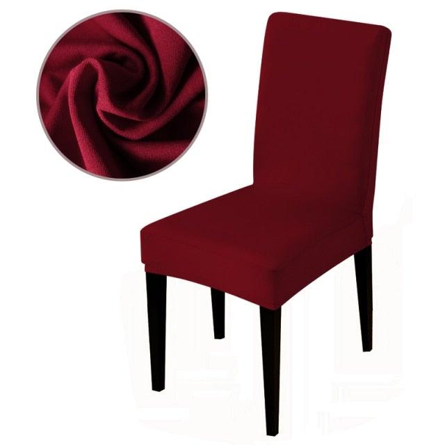 Armless Removable Washable Elastic Dinner Universal Spandex Solid Chair Slip Covers Set Colors For Choice Universal Size Chair Cover