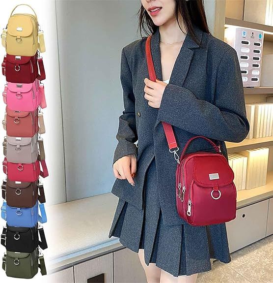 Army Green Water-Proof Women Crossbody Bag Multi Compartment Mobile Phone Bag Women Messenger Bag Casual Oxford Cloth Women Bag Shoulder