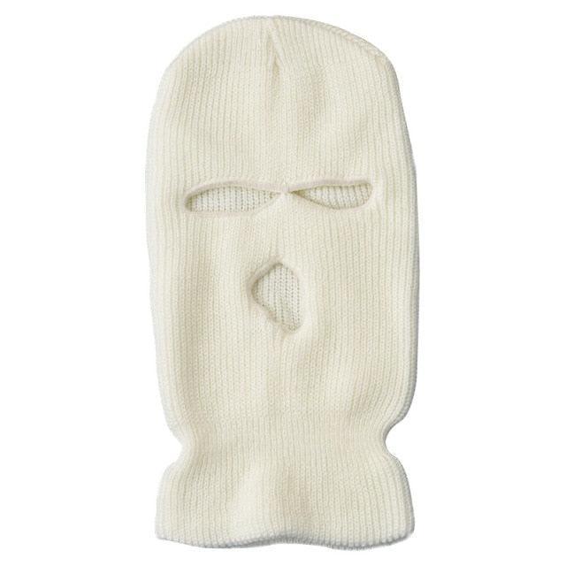 Army Tactical Mask 3 Hole Full Face Mask Ski Mask Winter Cap Balaclava Motorbike Motorcycle Helmet Full Helmet Neck Gaiter, Winter Balaclava Warm Knit Beanie for Outdoor Sports Outdoor Full Face Cover Thermal Ski Mask