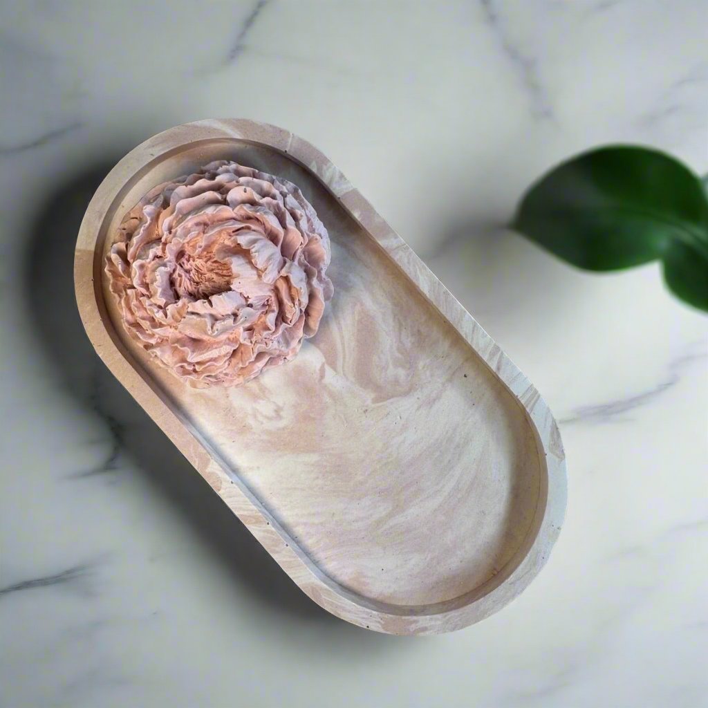 Aromatherapy Peony Stone and Tray