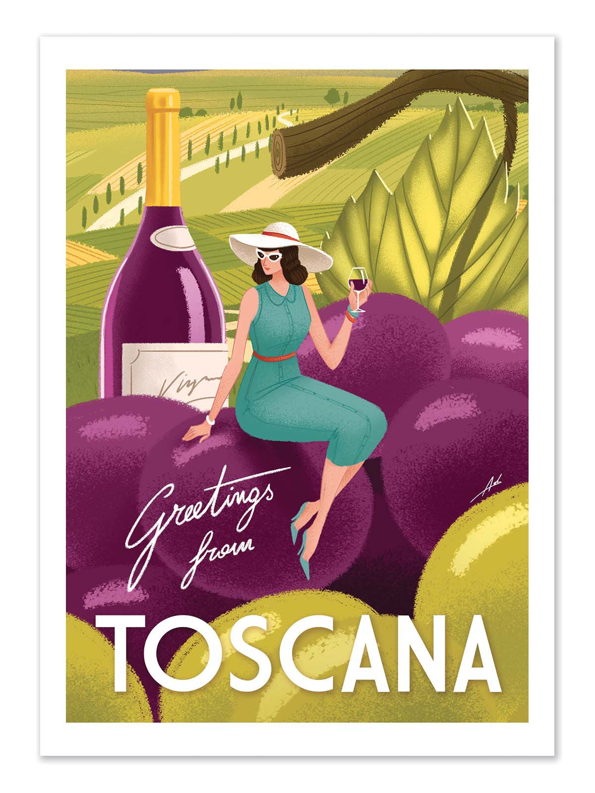 Art Poster - Greetings from Toscana - Andrea de Santis