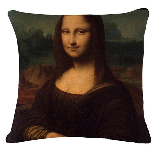 Art Renaissance Print Cushion Cover Throw Pillow Cover Home Decorative Cushion Case Beautiful Painting Art Pillow Case Home Decorative Sofa Car Chair Throw Pillow Case 45x45CM