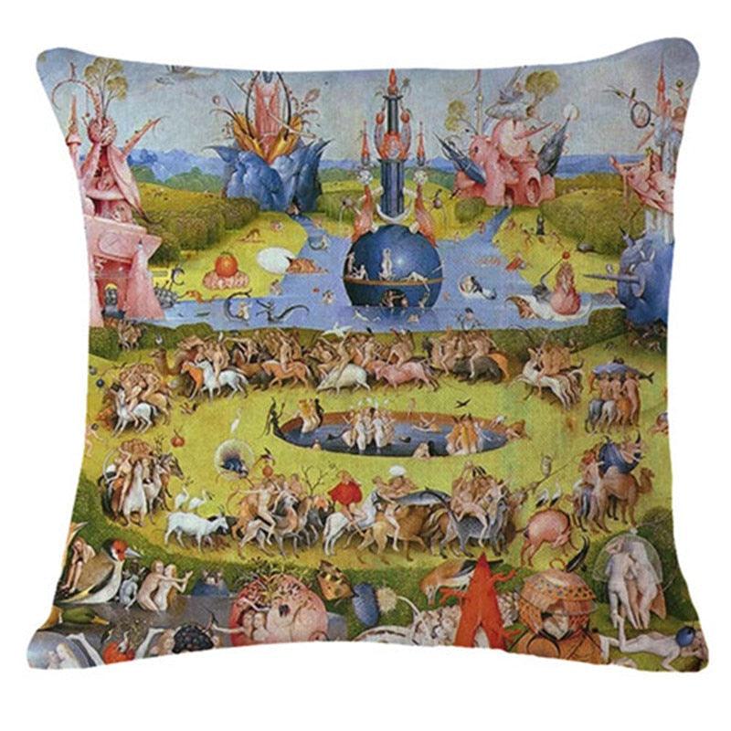 Art Renaissance Print Cushion Cover Throw Pillow Cover Home Decorative Cushion Case Beautiful Painting Art Pillow Case Home Decorative Sofa Car Chair Throw Pillow Case 45x45CM