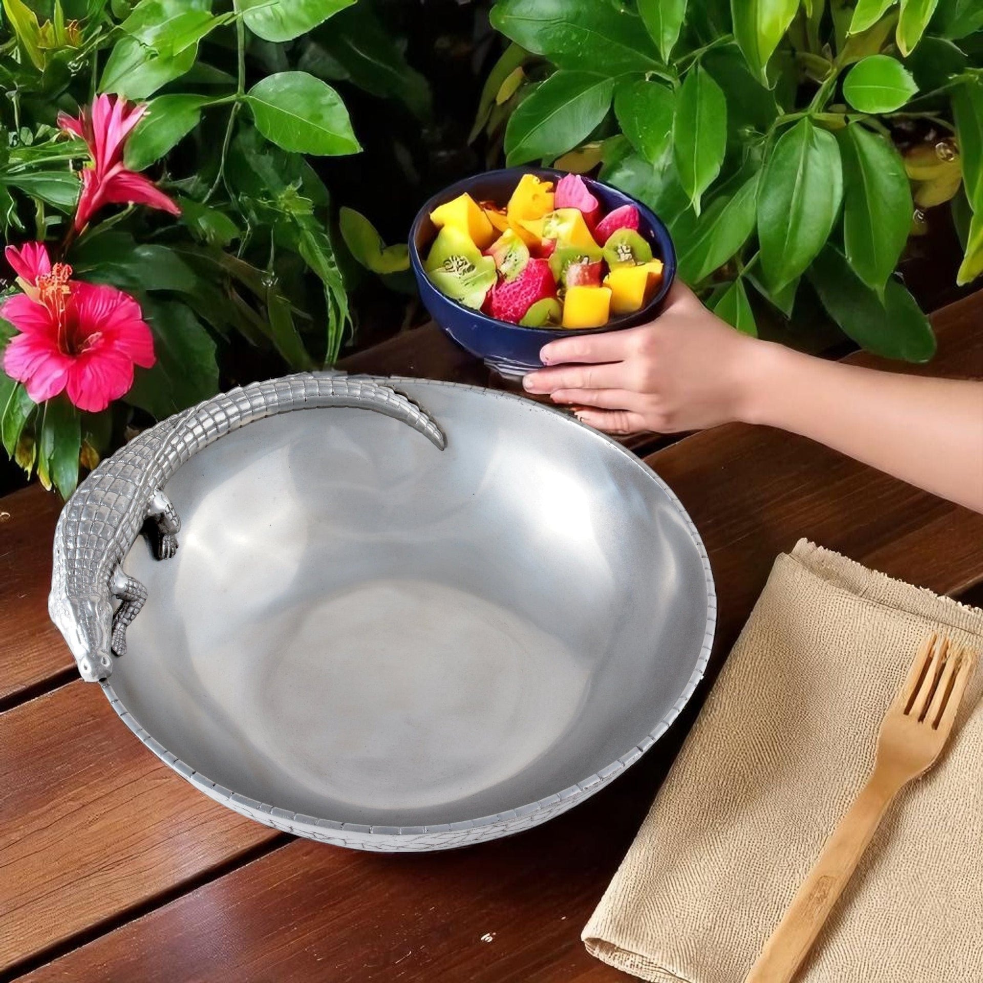 Alligator Figural 12 Bowl Arthur Court Designs