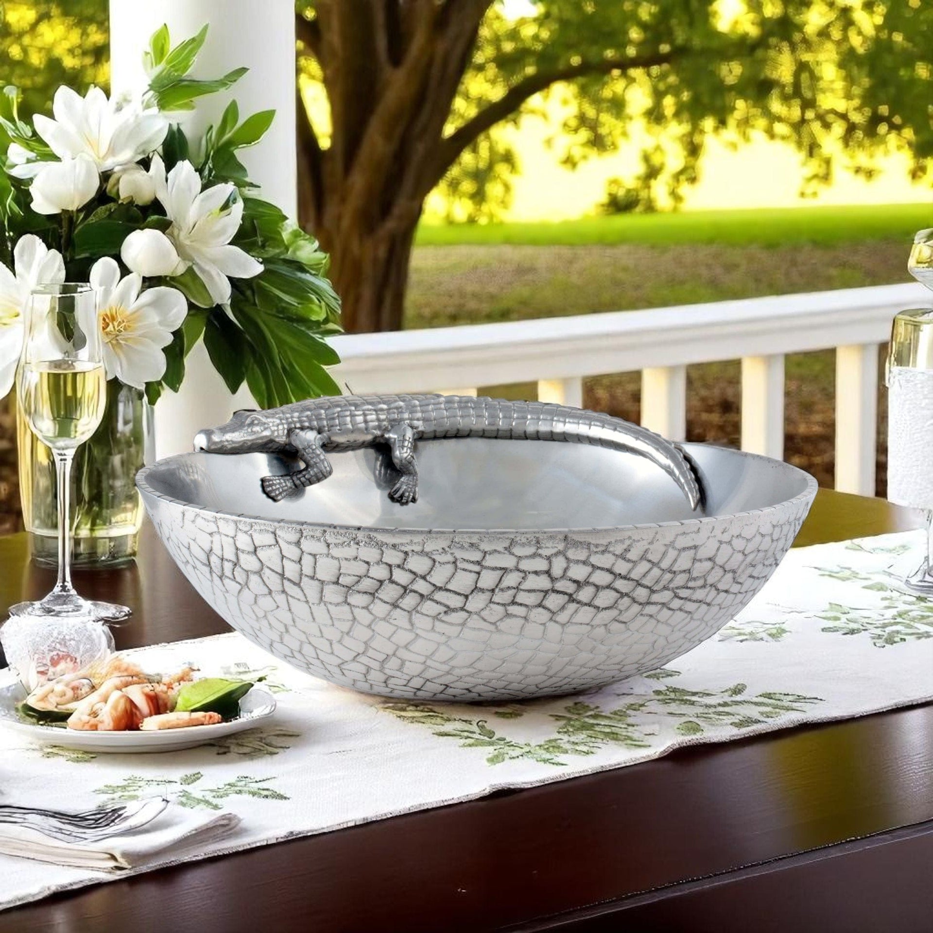 Alligator Figural 12 Bowl Arthur Court Designs